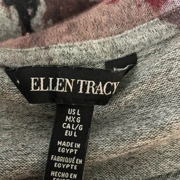 Ellen Tracy Floral Tunic Swester - Picture 3 of 3